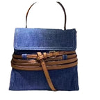 Amblot Elegant denim clutch bag for evening looks