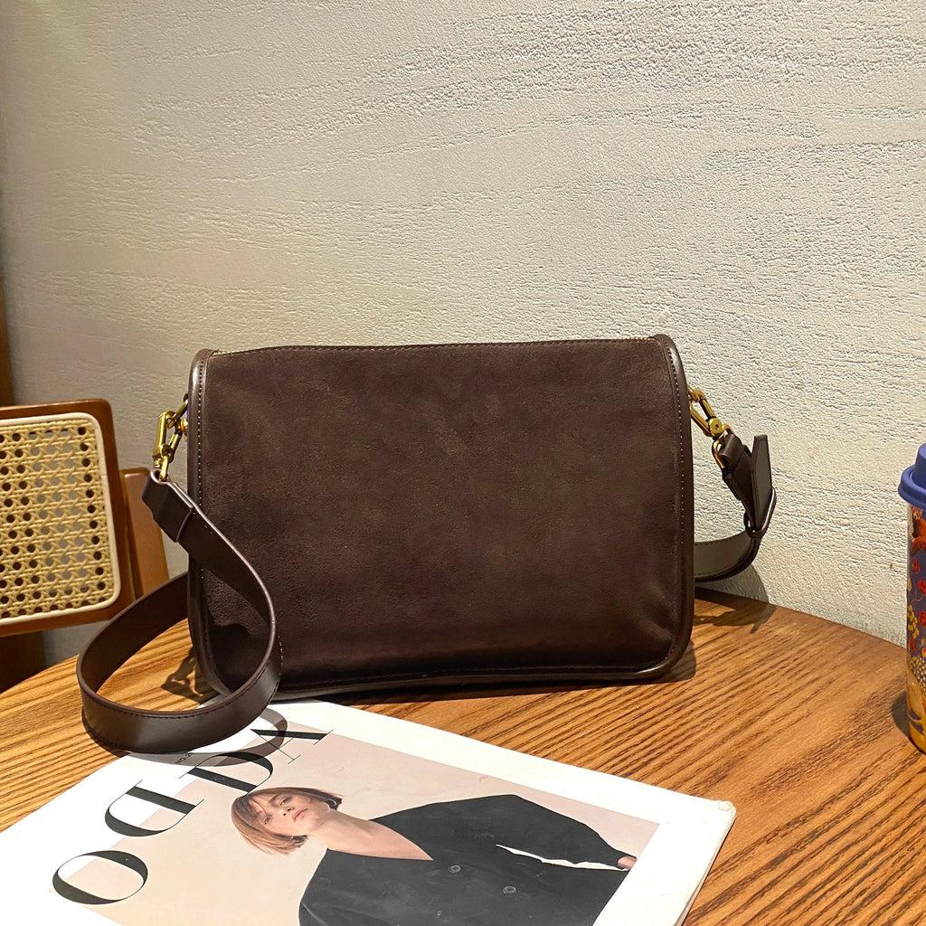 Amblot Everyday suede shoulder bag