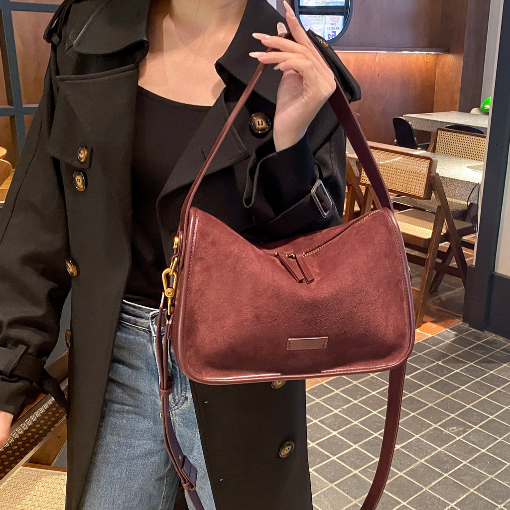 Amblot Everyday suede shoulder bag