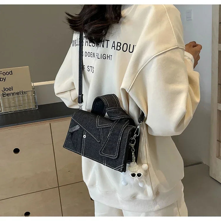 Amblot Fashion crossbody denim handbag