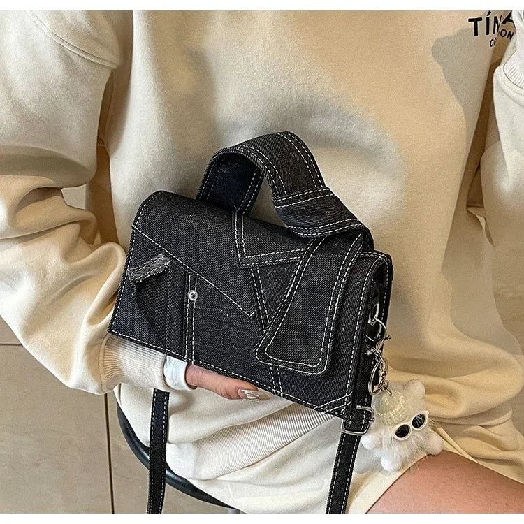 Amblot Fashion crossbody denim handbag