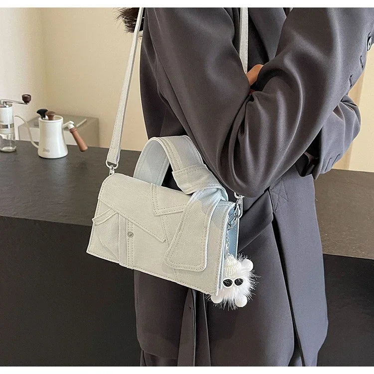 Amblot Fashion crossbody denim handbag