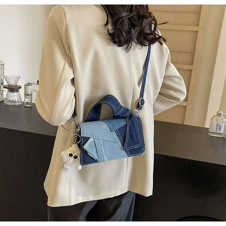 Amblot Fashion crossbody denim handbag