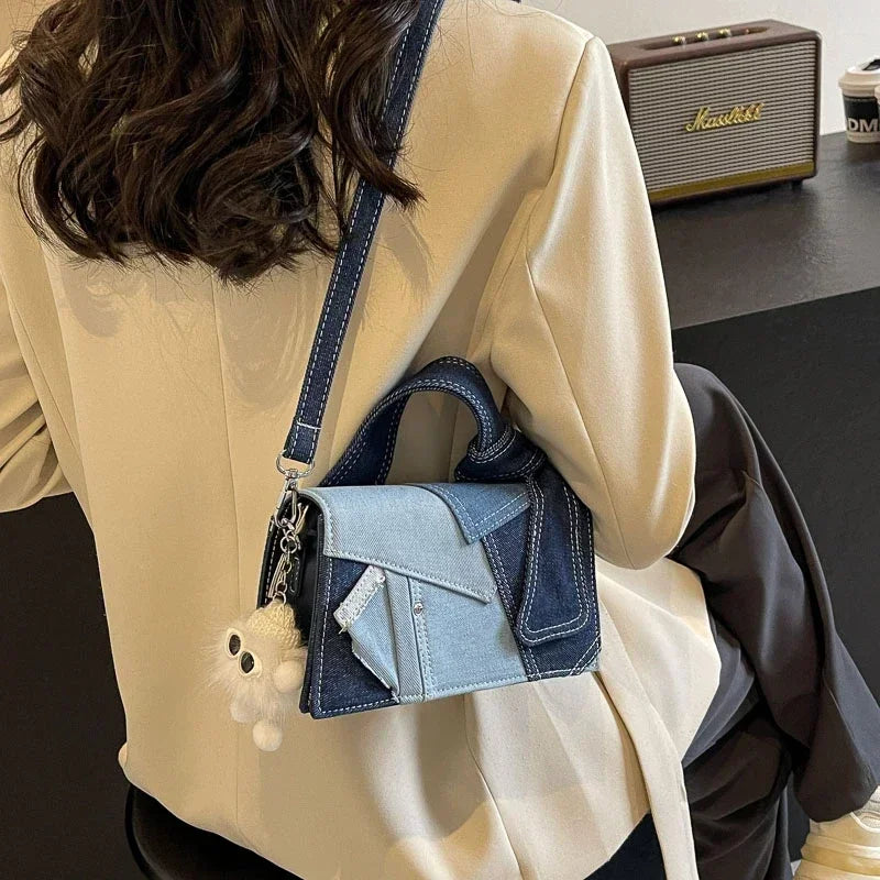 Amblot Fashion crossbody denim handbag