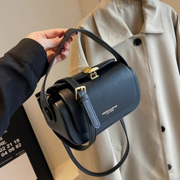 Amblot Fashion leather shoulder bag with top handle