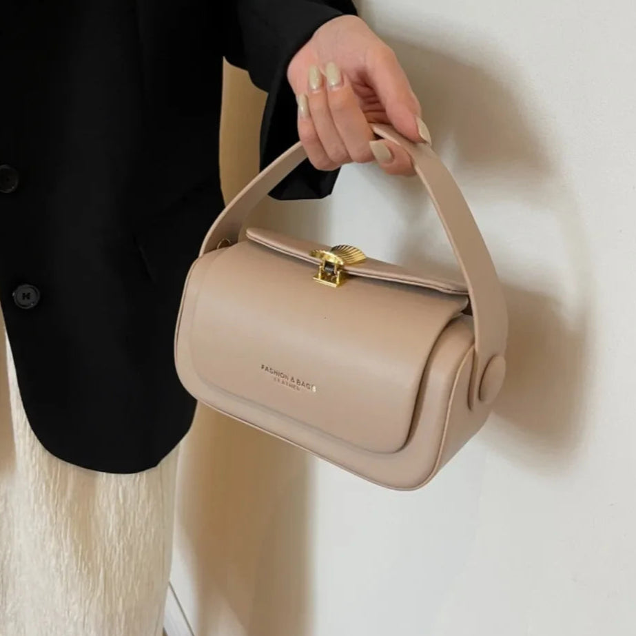 Amblot Fashion leather shoulder bag with top handle