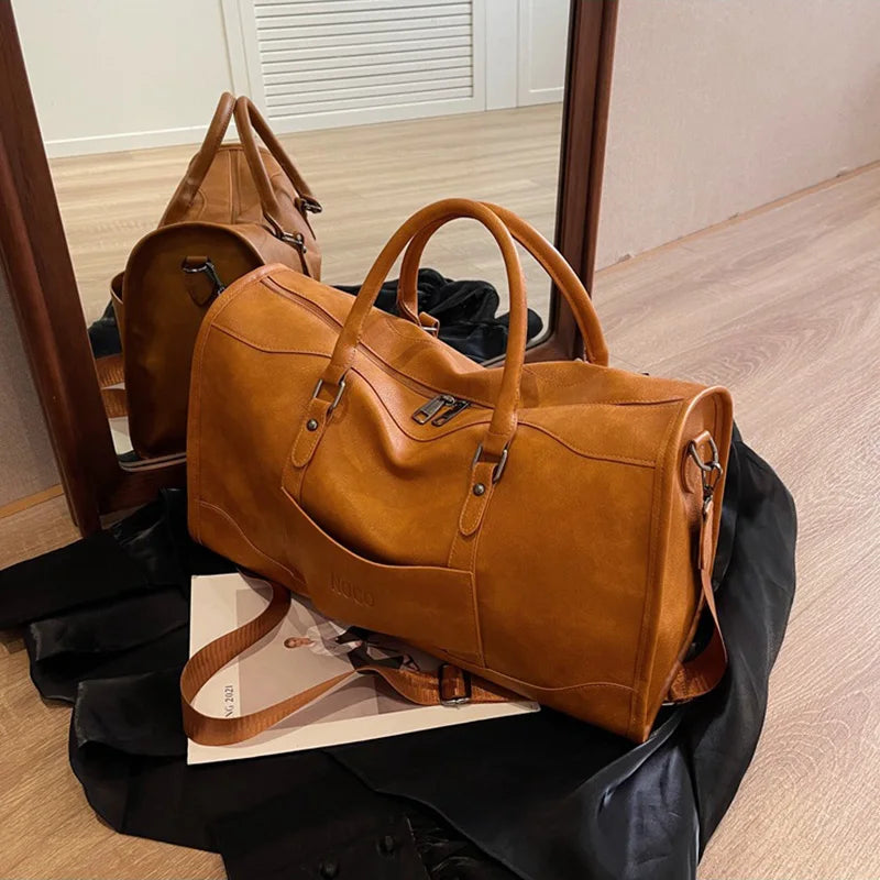 Amblot Fashion women's leather duffle bag