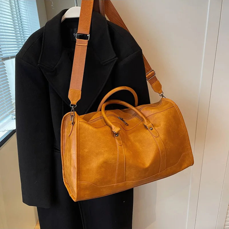 Amblot Fashion women's leather duffle bag
