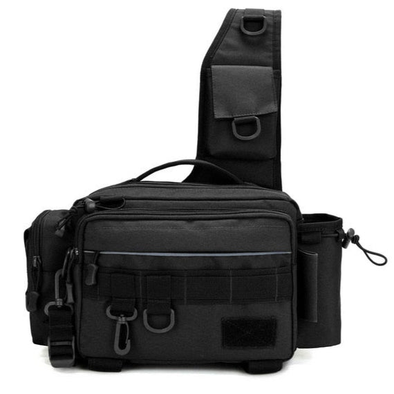 Amblot Fishing Black tactical fishing tackle bag