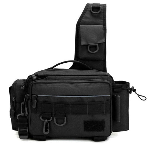 Amblot Fishing Black tactical fishing tackle bag
