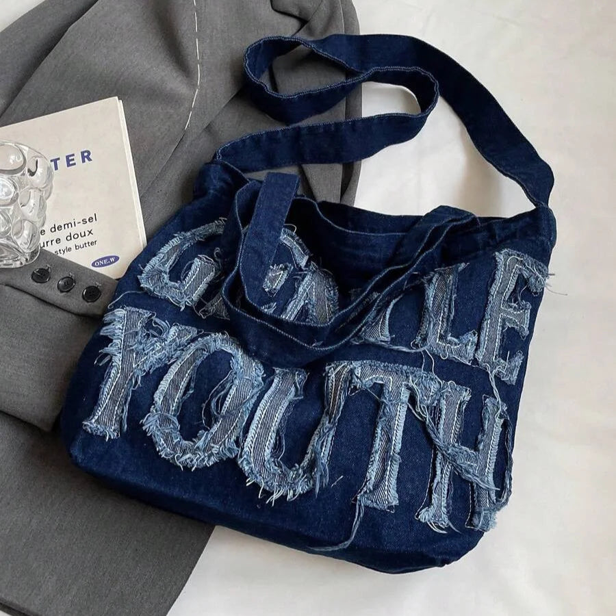 Amblot Foldable denim tote bag