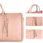 Amblot Foldable women's travel leather duffle bag
