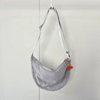 Amblot Gray Corduroy handbag with adjustable shoulder strap
