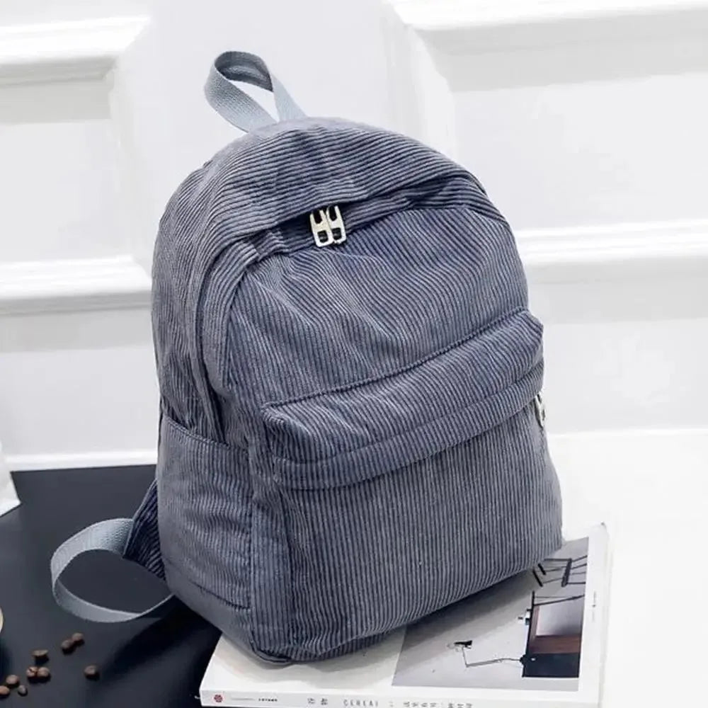 Amblot Gray Everyday corduroy backpack