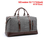 Amblot Gray (Medium) Leather men travel weekender bag