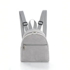 Amblot Gray Mini corduroy backpack with adjustable straps