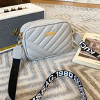 Amblot Gray Small leather crossbody sling bag