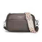 Amblot Gray Soft minimalist leather crossbody bag