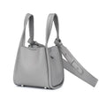 Amblot Gray Square leather shoulder bag