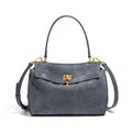 Amblot Gray Timeless suede handbag