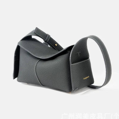 Amblot Gray Trendy leather shoulder bag