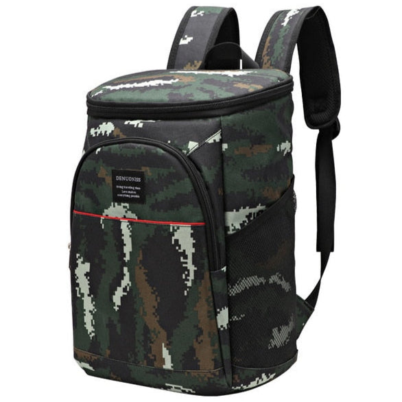 Amblot Green camo large cooler backpack