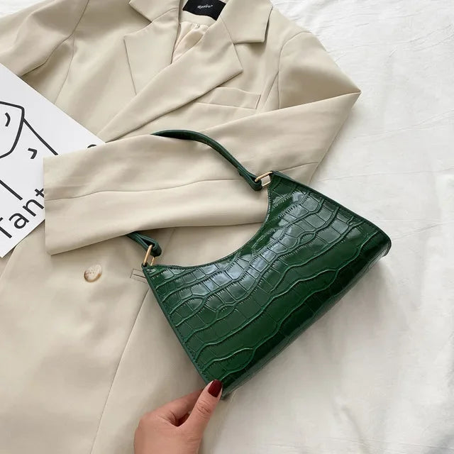 Amblot Green Chic leather shoulder bag