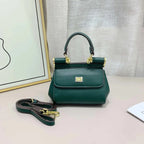 Amblot Green Elegant leather handbag