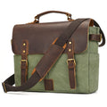 Amblot Green Leather office satchel