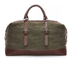 Amblot Green (Medium) Leather men travel weekender bag