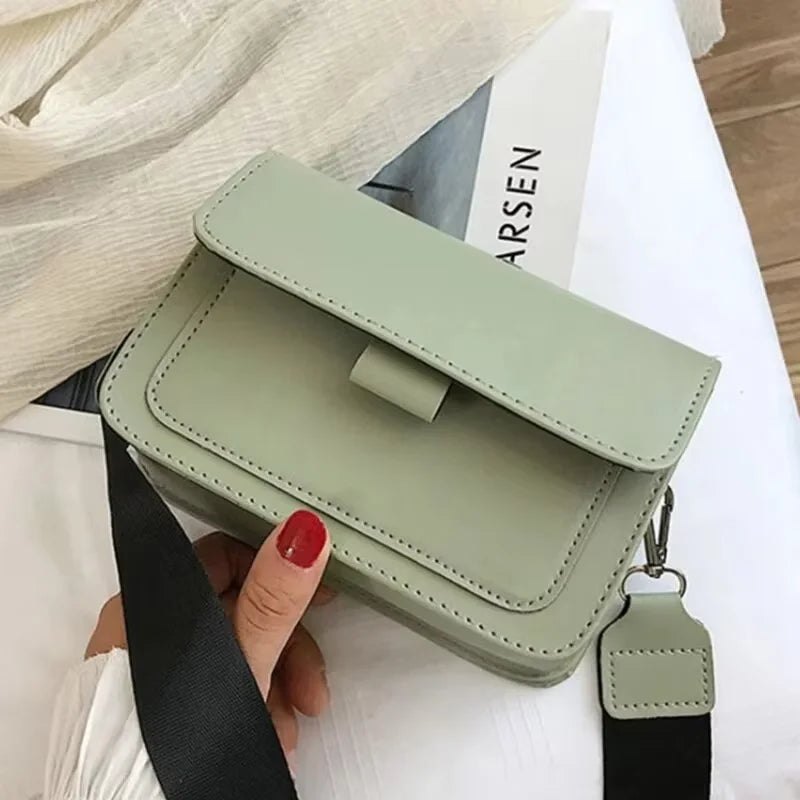 Amblot Green Retro leather crossbody bag for women