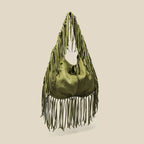 Amblot Green (Small) Boho suede shoulder bag