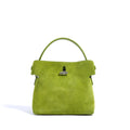 Amblot Green Small suede purse with clasp