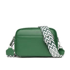 Amblot Green Soft minimalist leather crossbody bag