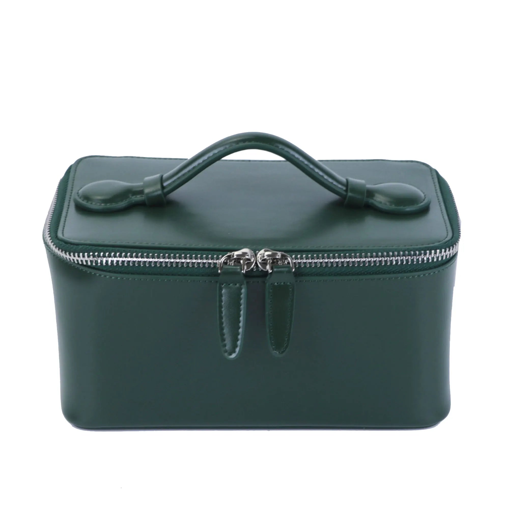 Amblot Green Travel leather vanity bag