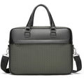 Amblot Green Zippered leather laptop bag