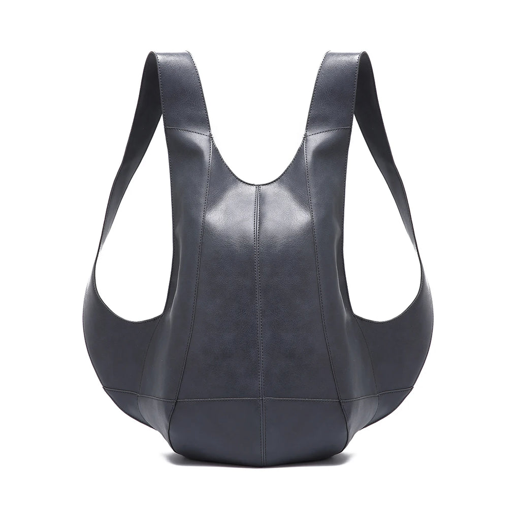 Amblot Grey Anti-theft leather backpack