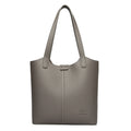 Amblot Grey Structured leather tote bag