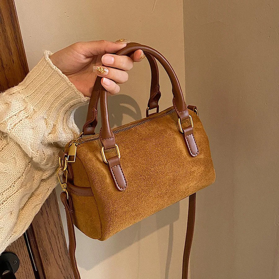 Amblot High-end suede purse with structured body