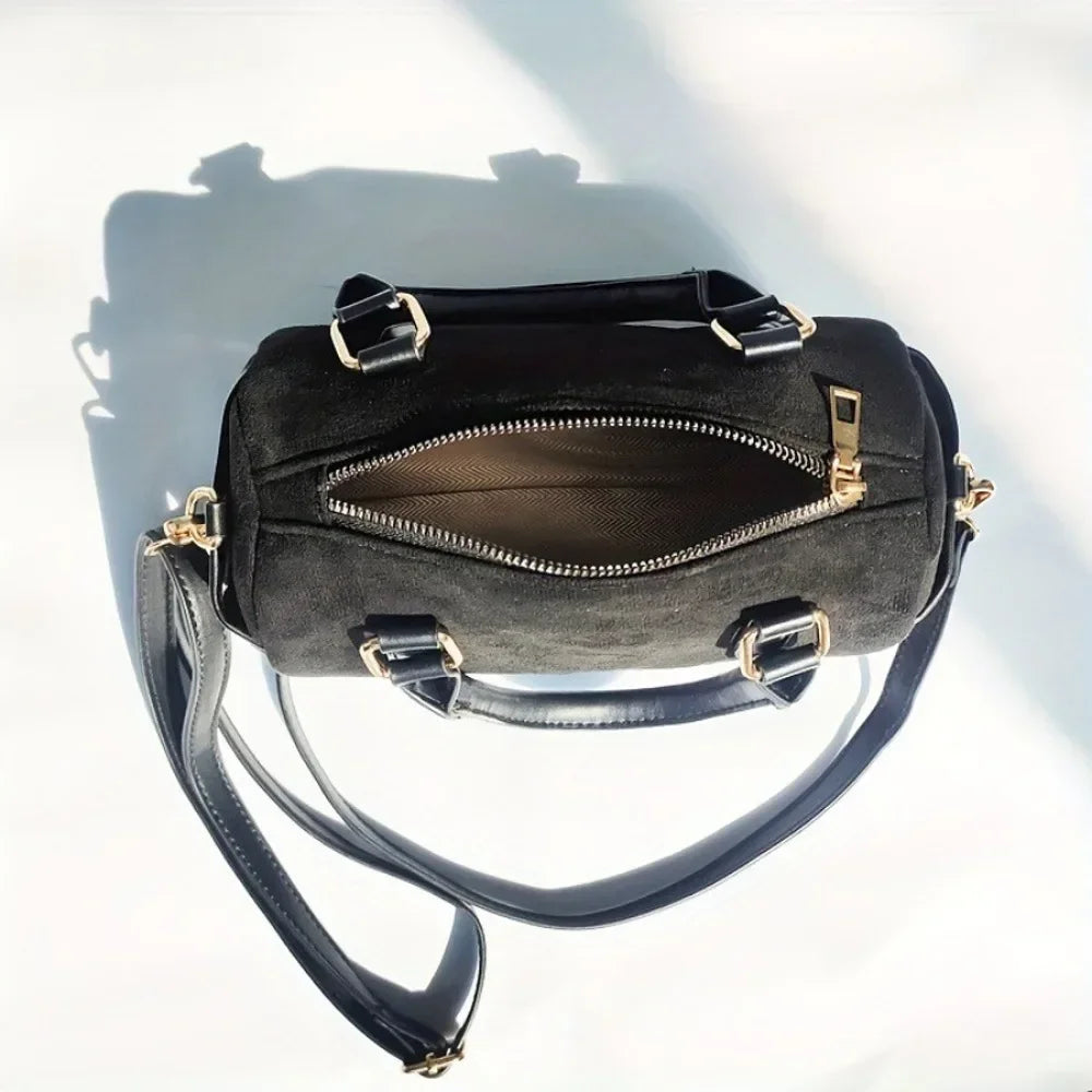 Amblot High-end suede purse with structured body