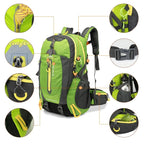 Turquoise hiking backpack