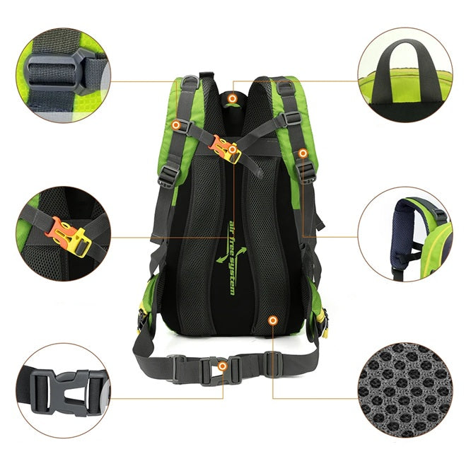 Blue hiking backpack