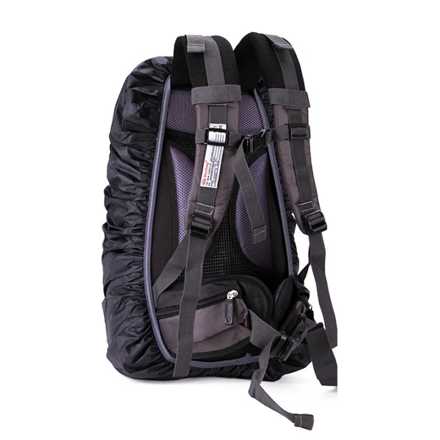 Black waterproof backpack rain cover