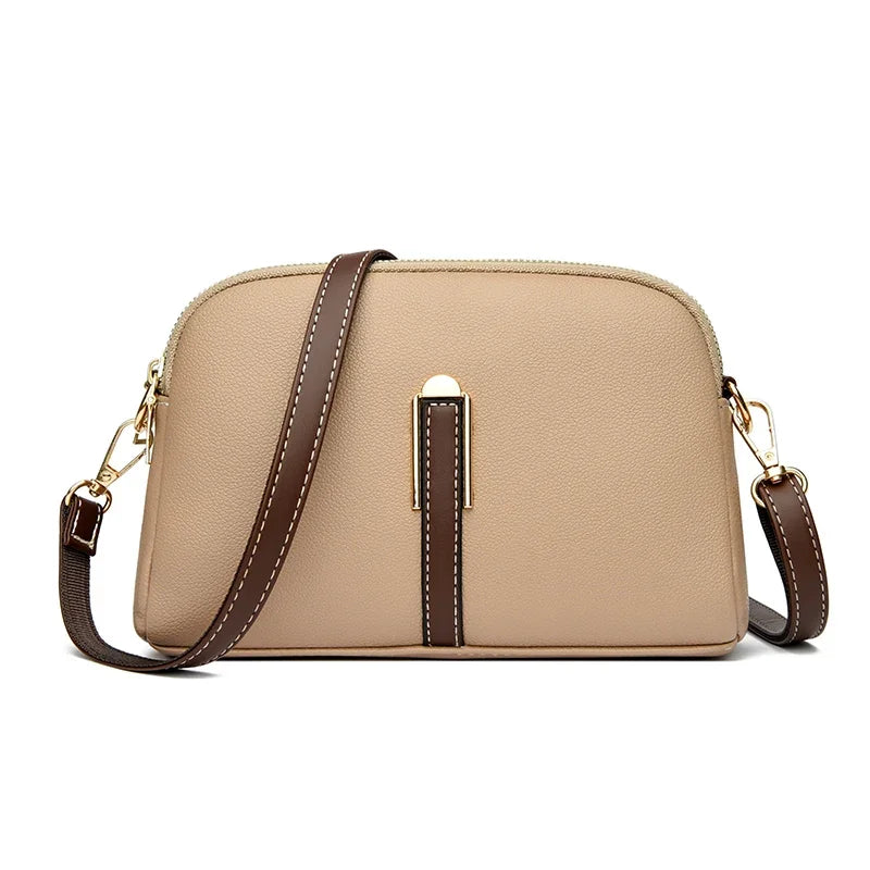 Amblot Khaki 2 Everyday leather crossbody bag
