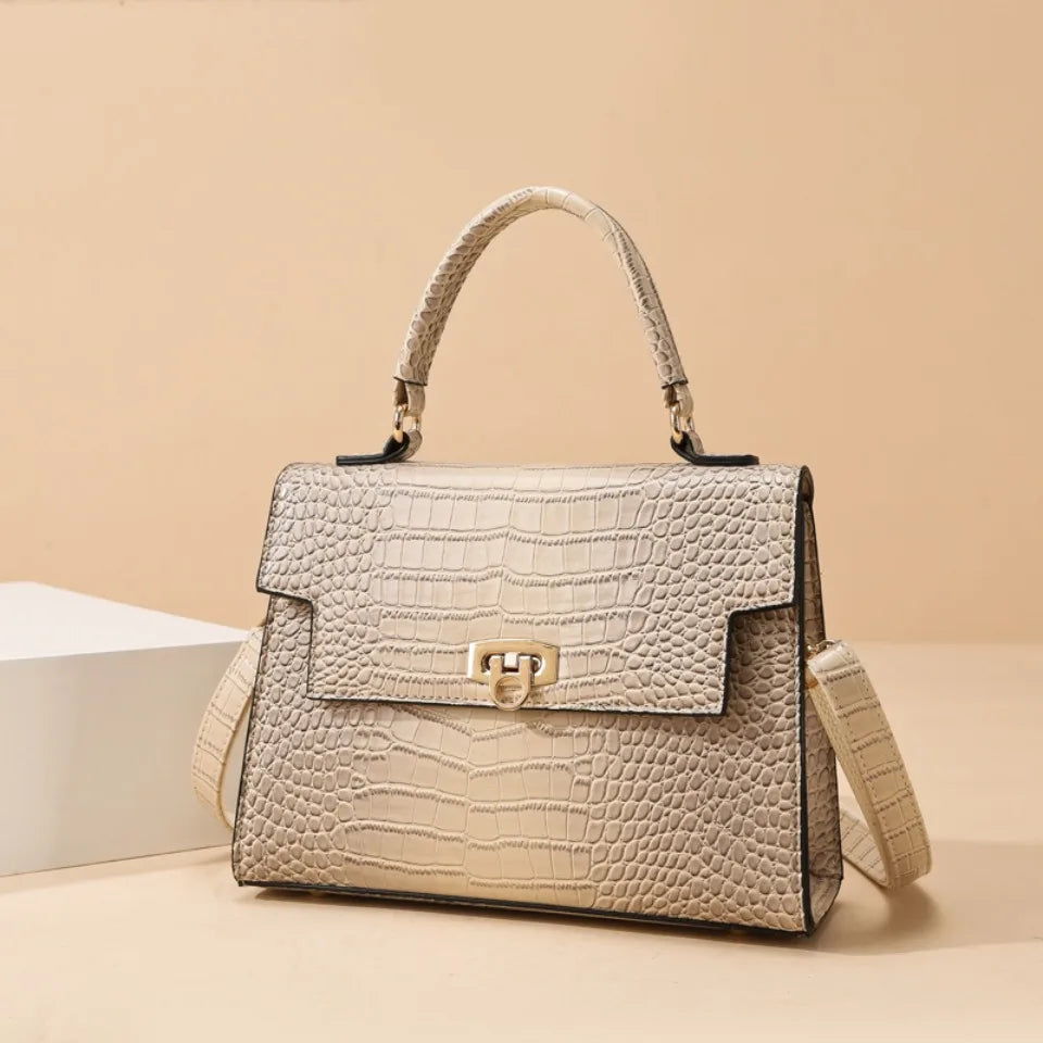 Amblot Khaki (Single Bag) Leather handbag