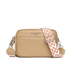 Amblot Khaki Soft minimalist leather crossbody bag