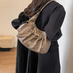 Amblot Khaki Vintage leather hobo bag