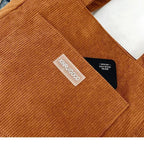 Amblot Ladies’ corduroy tote bag for casual wear