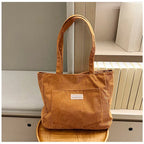 Amblot Ladies’ corduroy tote bag for casual wear
