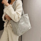Amblot Ladies’ corduroy tote bag for casual wear
